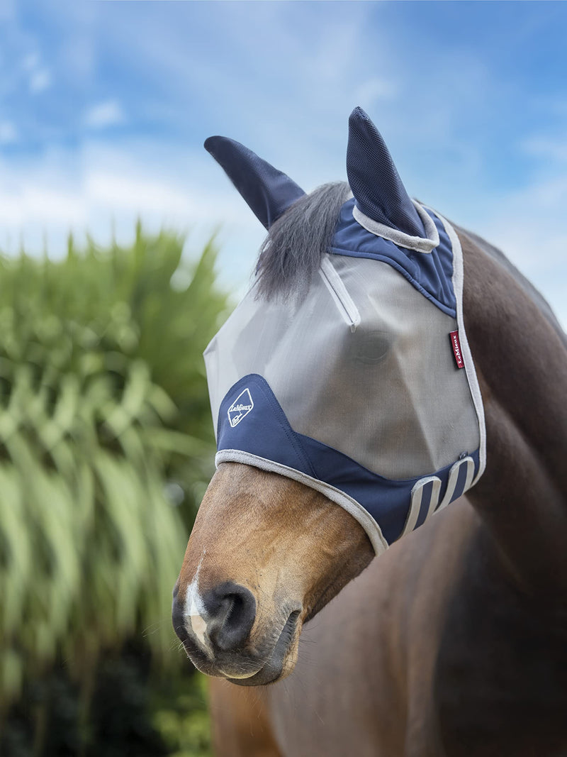 LeMieux ArmourShield Pro Half Fly Mask X-Small Navy - PawsPlanet Australia