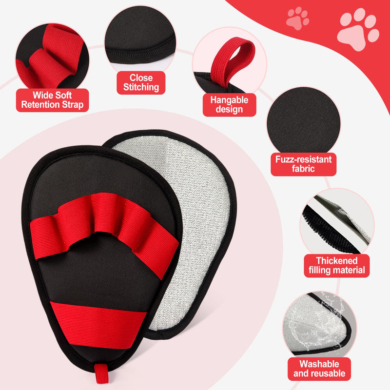 Pet Hair Removal Glove-The Ultimate Hair Removal Tool with 5-Finger Design Electrostatic Magic Brush,Wide Anti-Slip Strap,Fatigue-Resistant and Reusable for Pet Hair on Clothing,Sofas and Carpets - PawsPlanet Australia