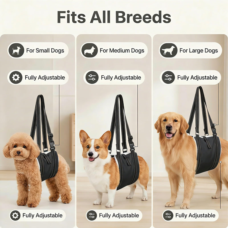 Dog Harness for hind Legs and hind Body, Hip Support Harness, Rear Leg Assist for Senior Dogs (Small) for 4-23lbs