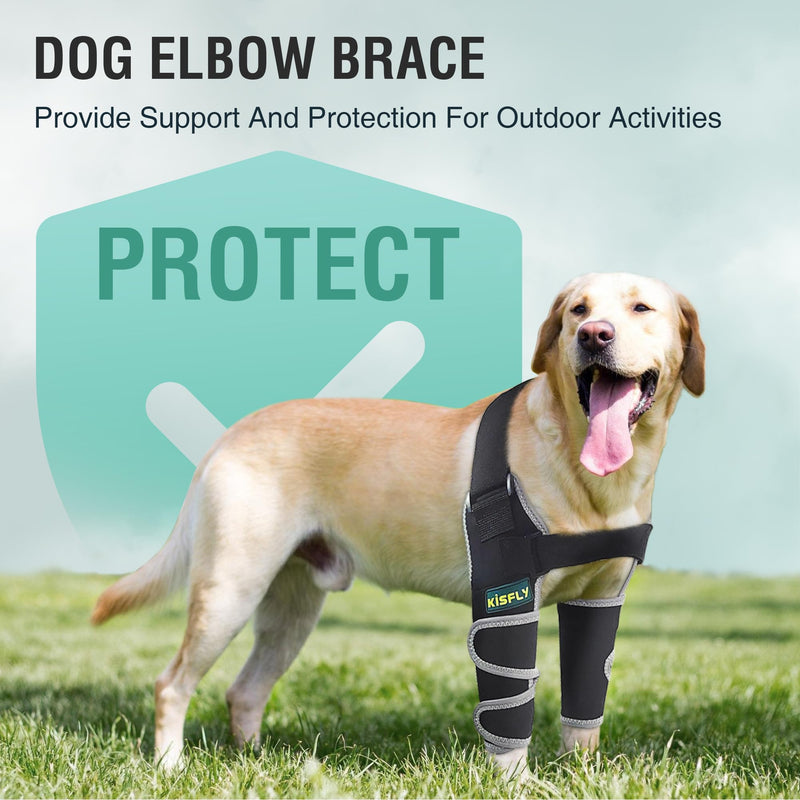 Dog Front Leg Brace for Dogs, Supports Elbow & Shoulder Joints, Helps Reduce Hygroma, Calluses & Pressure Sores, Anti-Licking Reflective Design, Right Leg, Size XXL
