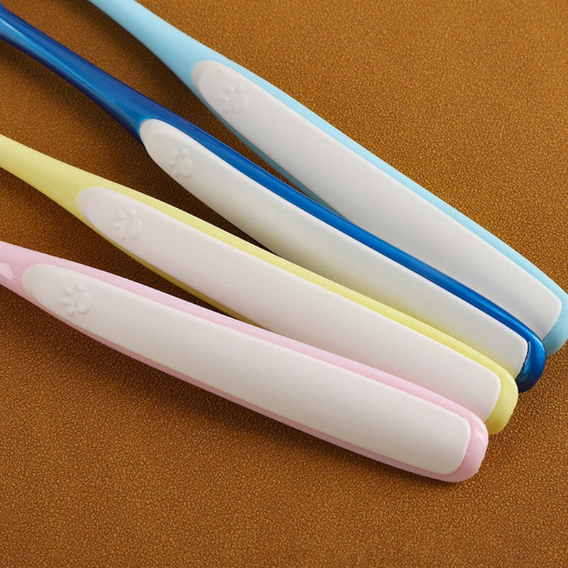 Cat Toothbrush, Pack of 4 Toothbrushes with Soft Bristles, Wide Brush Heads, Dental Care Set for Puppies, Adults, Dogs, Household, On the Go, Indoor, Outdoor Use