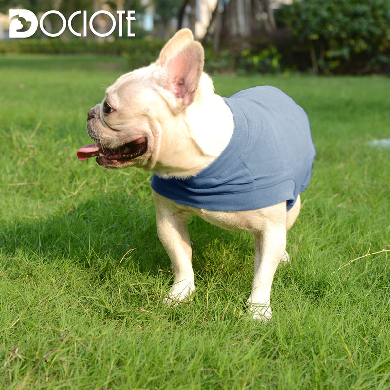 Soft Fleece Dog Sweatshirt - Warm Dog Sweaters for Small Medium Dogs Cats Cold Weather - Cat Sweater Pullover Stretchy Hoodie Easy On - Comfortable Dog Winter Clothes Pet Sweaters Vest for Doggie Grey-blue - PawsPlanet Australia