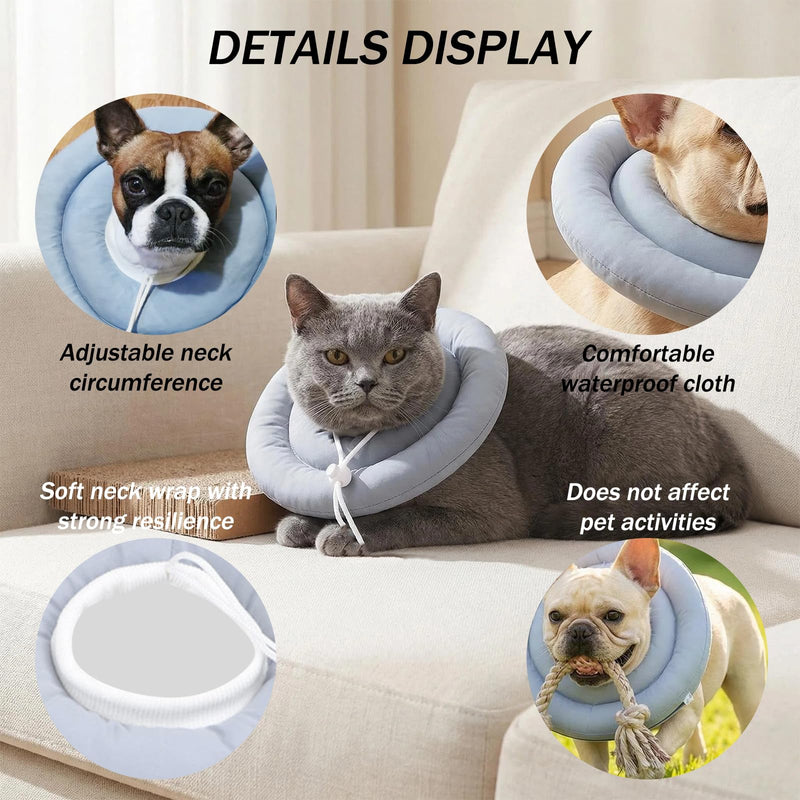 Cat neck brace, soft cat collar to prevent licking, soft adjustable cat neck brace, for dogs, puppies, and kittens, post-operative pet protective collar