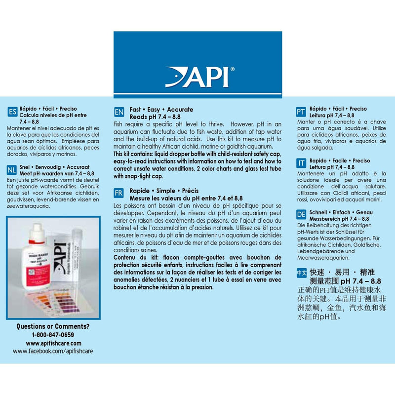 Api High Range Ph Test Kit For Fresh & Saltwater - PawsPlanet Australia