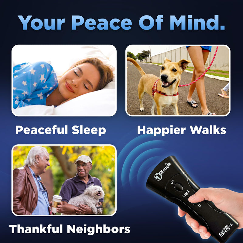 Ultrasonic Dog Bark Deterrent Devices - Long Range Dog Barking Silencer with 3 Levels - Painless Indoor & Outdoor Anti Barking Device for Dogs - PawsPlanet Australia