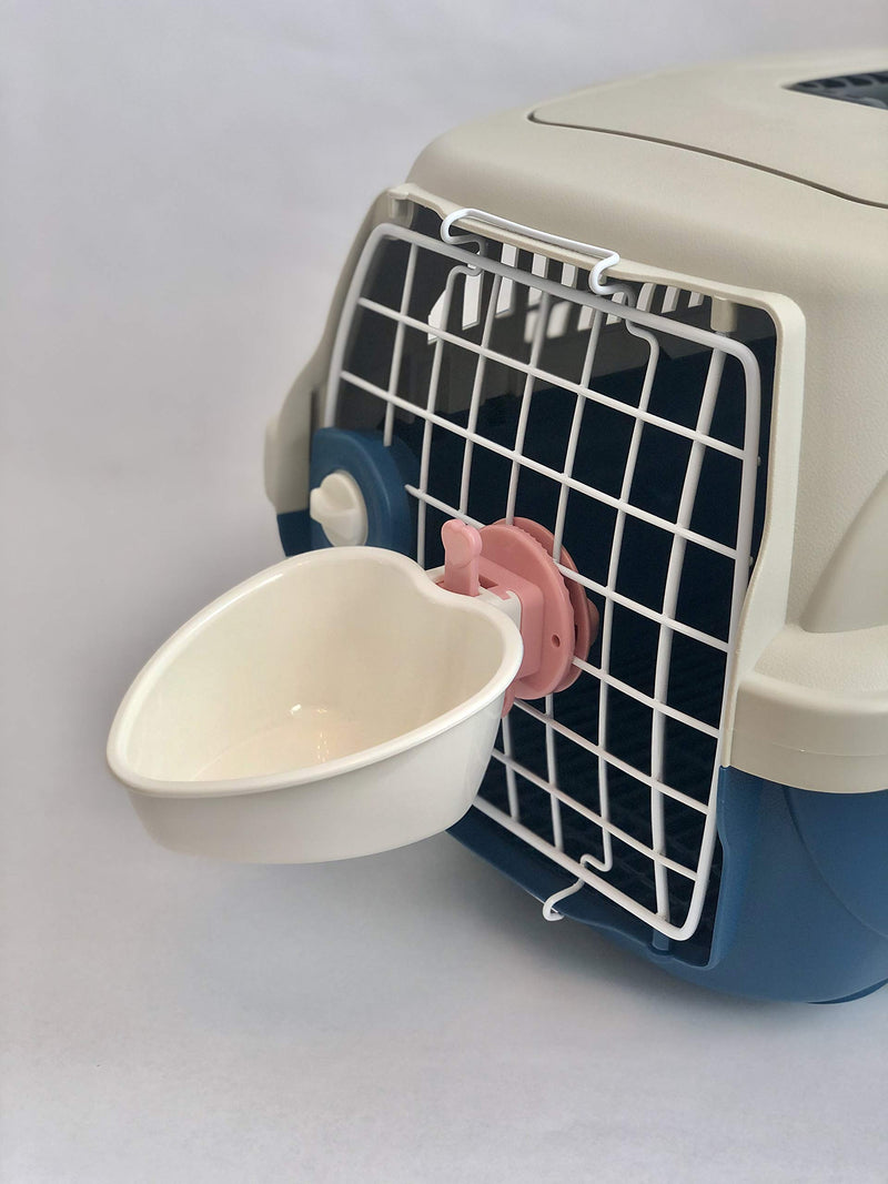 Choco Nose Patented Removable Heart Shaped Food Bowl for Dogs/Puppies/Rabbits/Cats/Guinea Pigs/Chinchillas/Birds -Water Dish for Small Pets or Animals - for Wire Cages or Crates Pink - PawsPlanet Australia
