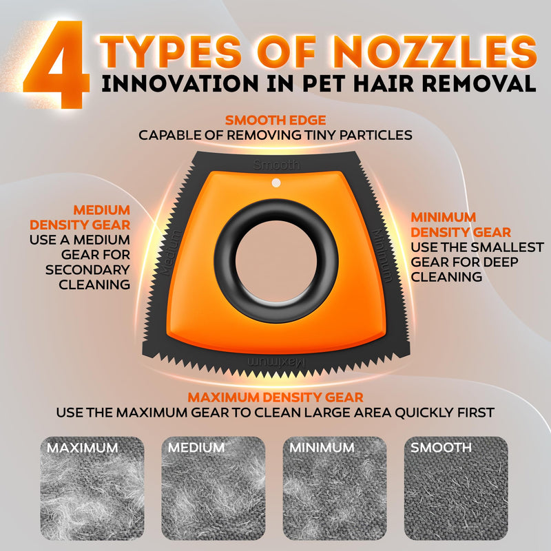 New 2025 Pet Hair Removal Tool - Dog and Cat Hair Remover for Clothes Couch Carpet and Car Detailing Auto Interior-Lint and Fur Cleaning Supplies for Furniture-Ergonomic and Anti-Slip Handle M Orange - PawsPlanet Australia