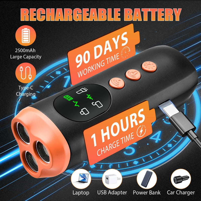 Lamido Ultrasonic Dog Bark Deterrent Devices with HD Display, 3 Emitters Anti Barking Device for Dogs, 35 FT Range, 2500 mAh Rechargeable Dog Training Tool for Indoors Outdoors, Barks No More - PawsPlanet Australia