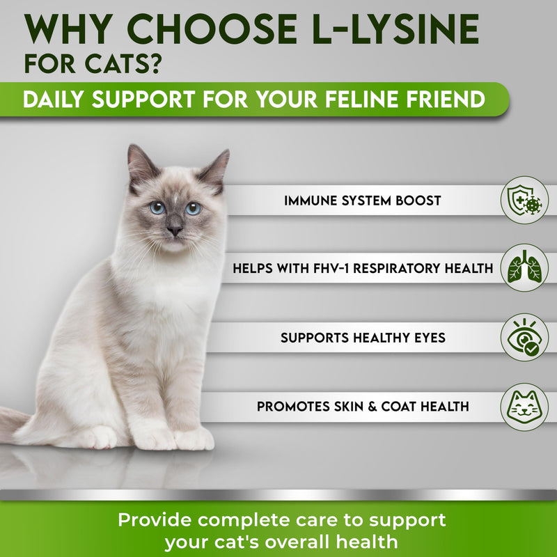 Trulysine L-Lysine for Cats Immune Support Oral Powder 4oz/100g - Cats & Kittens of All Age, Sneezing, Runny Nose Squinting, Watery Eyes - Fish & Poultry Flavor (U.S.A)(100 Grams ( 500mg / Scoop)) 100 Grams ( 500mg / Scoop)