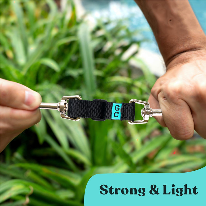 Gentle Creatures Collar Companion - Adjustable Backup Clip for Dog Harness, Prong, Pinch Collars, Gentle Lead - Double Ended Backup Clasp - Harness to Collar Safety Clip Nylon Adjustable - PawsPlanet Australia
