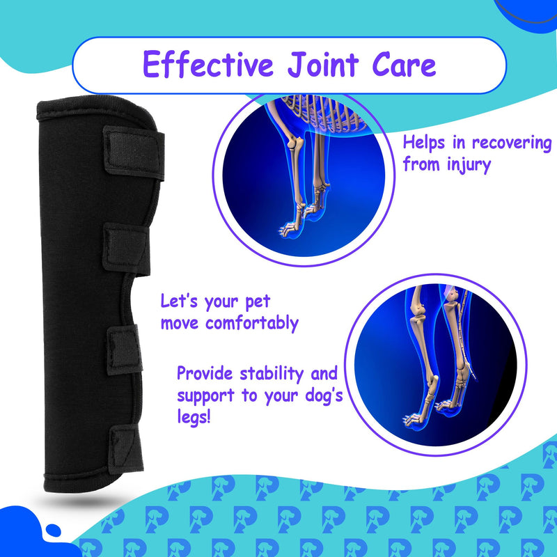 Dog Rear Leg Hock Brace - Canine Joint Support for Injury, Arthritis, ACL, Pain Relief. Compression Wrap Senior Dog Mobility Aid, Orthopedic Rehabilitation, Recovery Hock Brace(Large) Large - PawsPlanet Australia