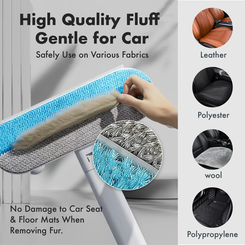 Dog Hair Remover for Car, Complete 3 in 1 Pet Hair Detailer Brush - Auto Detailing Tool for Car and Home Removes Hair from Car Seats, Carpets, and Couches, Reusable Fur Cleaning Solution - PawsPlanet Australia