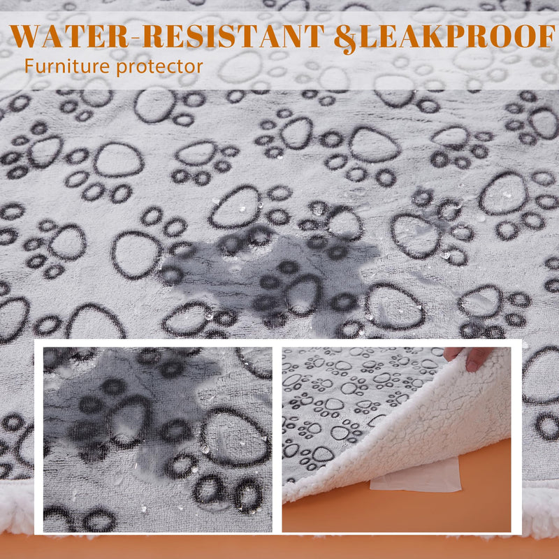 Stuffed Waterproof Couch Covers for Pets Dog Bed Cover Pet Blanket, Washable Reusable Reversible Paw Print Water Proof Couch Covers Protector for Pets (Paw Print, 30x70inches) - PawsPlanet Australia