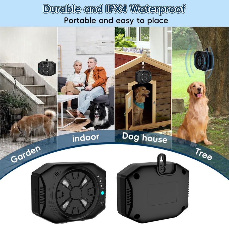 Anti Barking Device for Dogs, Dog Bark Deterrent Devices with 3 Modes, Ultrasonic Dog Bark Control Devices 50Ft Range Outdoor & Indoor, Waterproof Dogs Barking Silencer Safe for Human & Dogs (Black) - PawsPlanet Australia