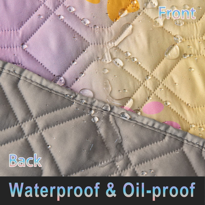 100% Waterproof Dog Bed Cover 52x82 inch Reversible Changing Pad Reusable Camping Mat for Kids/Pet/Dog/Cat Washable Geometric Embroidery Blanket Patchwork Rainbow Dog Paw Printed+Gray 52x82inch - PawsPlanet Australia