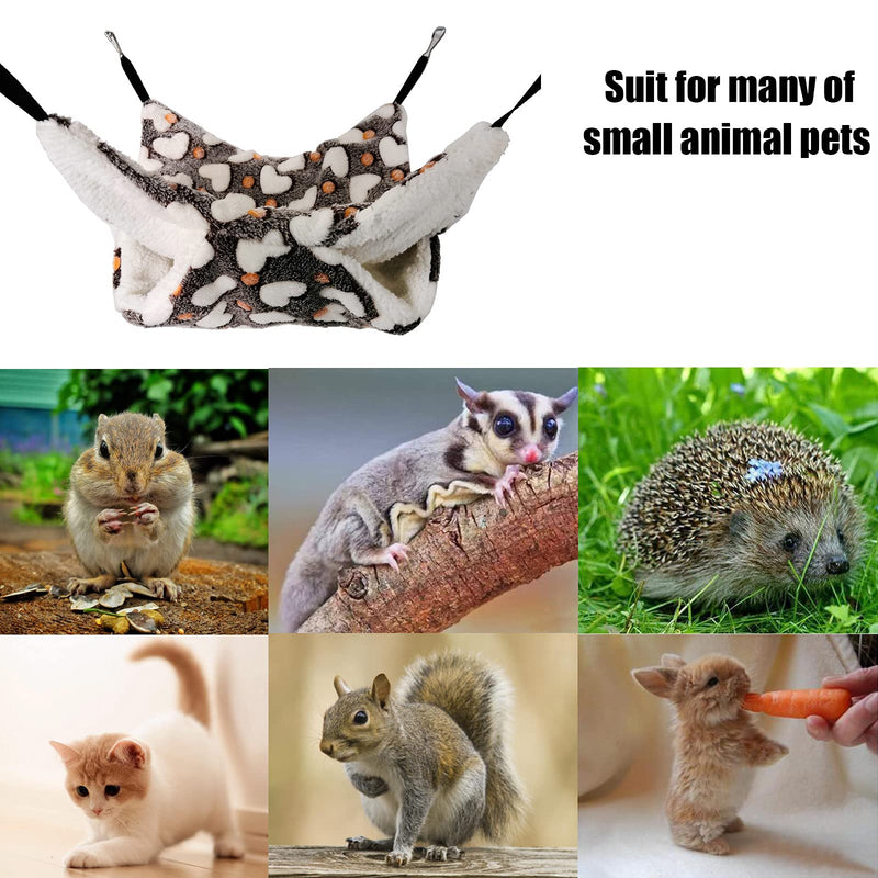 2 Pieces Small Pet Cage Hammock Hanging Tunnel for Small Animals Hanging Bed Cage Guinea Hammock Cage Accessories for Ferret Rat Chincilla Hammock Sleeper Cage Accessories Set (Coffee) Coffee - PawsPlanet Australia