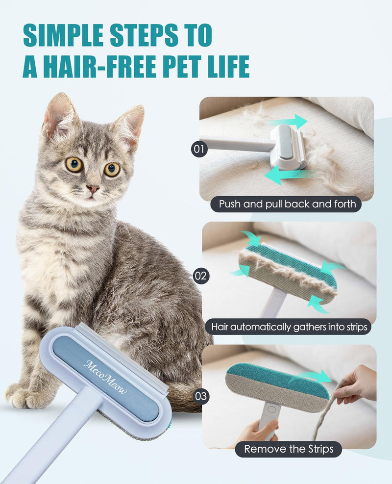 Pet Hair Removal Brush for Couch, Durable, Reusable, Washable Lint Cleaner for Dog and Cat Hair, Gentle on Furniture, Effective on Carpets, Clothing, Bedding-Simple simple - PawsPlanet Australia