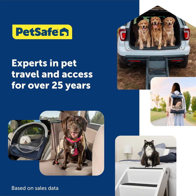 PetSafe Safety Seatbelt Tether – Adjustable Dog Seat Belt for Car – Works with Any Harness – Carabiner Clip, Black – 1 Seat Belt Tether - PawsPlanet Australia