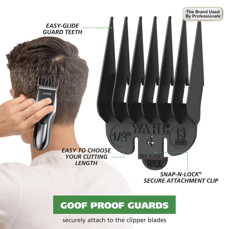 Wahl Clipper Rechargeable Cord/Cordless Haircutting & Trimming Kit for Heads, Longer Beards, & All Body Grooming - Model 79434 21 Piece Set