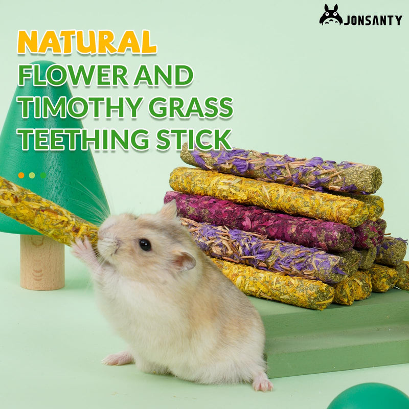 50-60 PCS Natural Rabbit Chew Toys, Bunny Toys with Timothy Grass Apple Sticks, for Guinea Pig, Hamster, Chinchilla, Rat, Teething Toy for Small Animals 50-60 PCS / 400g / Chew Toy Set #1