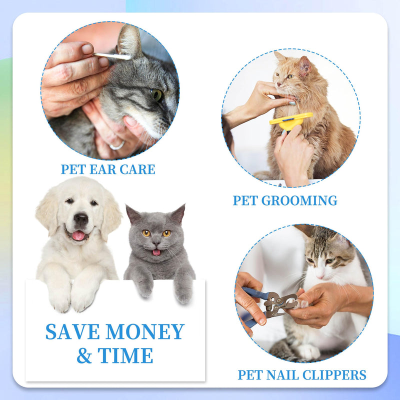 PatiencET Cat Grooming Hammock for Nail Trimming Pet Hammock for Small Dogs with Security Strap Dog Sling for Nail Clipping with Clippers Nail File and Pet Comb (Cerulean XS) Cerulean - PawsPlanet Australia