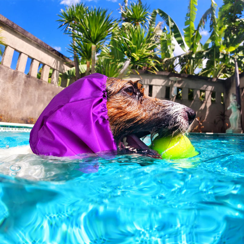3 Pcs Dog Bath Cap Waterproof Dog Ear Protection Bathing Cap Dog Ears Headband Dog Snood Rain Hat Dog Ear Covers for Bath Dog Ear Wrap for Show Rain, 3 Color - PawsPlanet Australia
