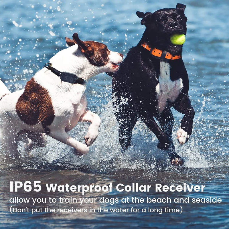 Funnipets Dog Training Collar 2600Ft Range Dog Shock Collar with Remote for Small Medium Large Dogs Waterproof Electronic Dog Collar 4 Training Modes Light Shock Vibration Beep (2 Pack, Orange+Black) 2 PACK - PawsPlanet Australia
