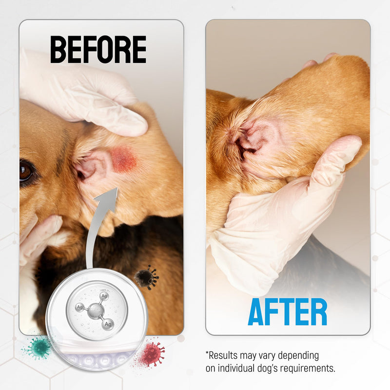 Hot Spot Treatment for Dogs – Silver Wound Spray Helps with Irritation, Bites, Burns, Rashes, Itch, Scratching – Better Use with a Dog Cone – 4 oz - PawsPlanet Australia