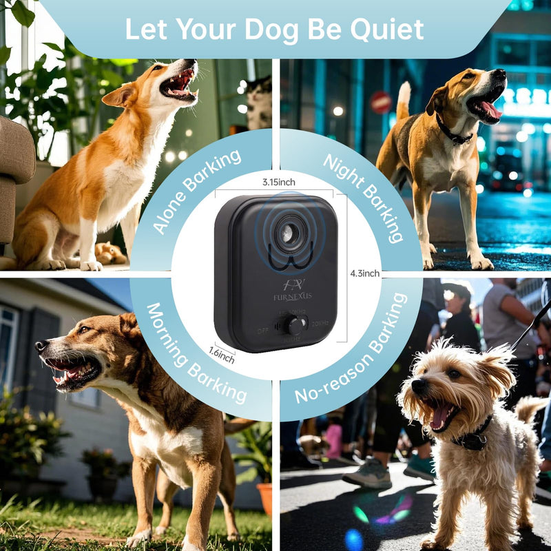 Ultrasonic Dog Bark Deterrent Device up to 50Ft Range, High-Frequency Anti-Barking Stopper for Dogs with 3 Modes, Indoor/Outdoor Control, Neighbor-Friendly Silencer Box - PawsPlanet Australia