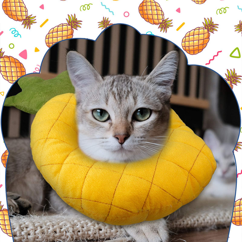 Weewooday 4 Pieces Adjustable Cat Cone Collar Soft Cat Recovery Collar Cute Fruits Cat Elizabeth Padded E Collar Pet Neck Cone Anti Bite Lick Dog Collar with Smooth Texture for Kitten and Cat - PawsPlanet Australia