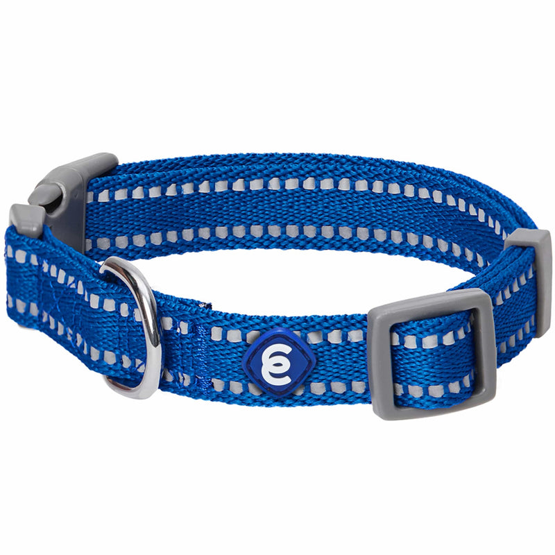 Blueberry Pet Essentials Reflective Dog Collar & Leash Set, Adjustable for Small Dogs | Safe Walking Gear for Pet Parents, Puppy Training & Daily Use SmallDogs, Navy - PawsPlanet Australia