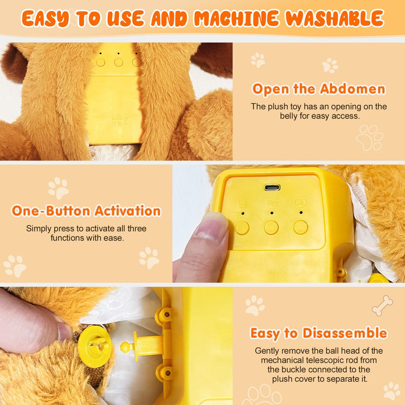 3-in-1 Heartbeat Puppy Toy, Simulates Breathing/Heartbeat/Warmth,Anxiety Relief, Sleep Aid for Puppy, Ideal for Crate Training. - PawsPlanet Australia