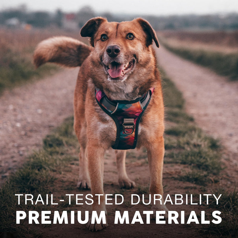 Embark Adventure No Pull Dog Harness, Reflective Trim No Pull Harness for Medium Sized Dog - Military Grade Nylon, Front Clip with Gel Lined Handle. Soft & Padded Puppy M Aurora - PawsPlanet Australia