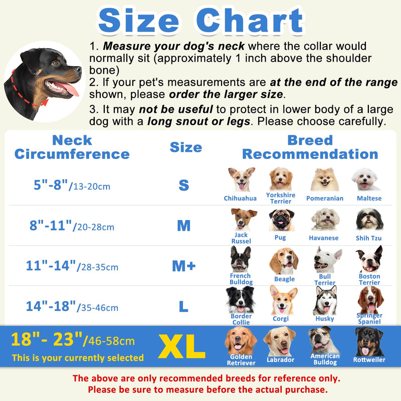 BARKLESS Soft Dog Donut Collar, Rottweiler Inflatable Alternative Cone Collar After Surgery to Stop Licking, Adjustable Protective Surgical Pillow Cone for Large Medium Small Dogs Brown XL (Neck: 18"-23") - PawsPlanet Australia