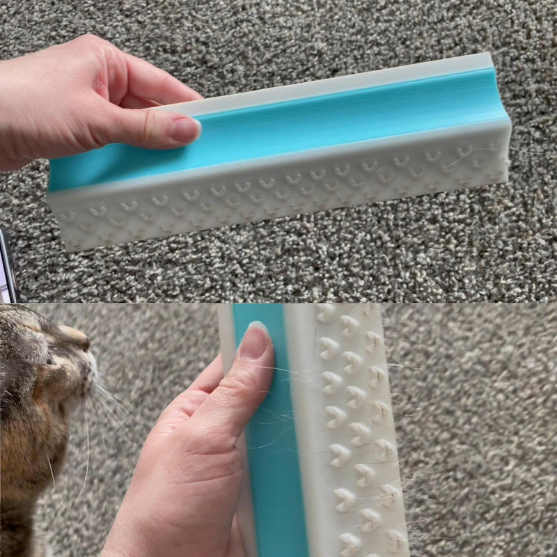 4IN1 Pet Hair Remover, Dog/Cat Fur Removal Tool - Design to Uproot and Clean Embedded Pets Hair in Carpet, Couchs, Cat Trees, Portable Fur Cleaning for Car Interior, Mini + Mega Mini+mega - PawsPlanet Australia