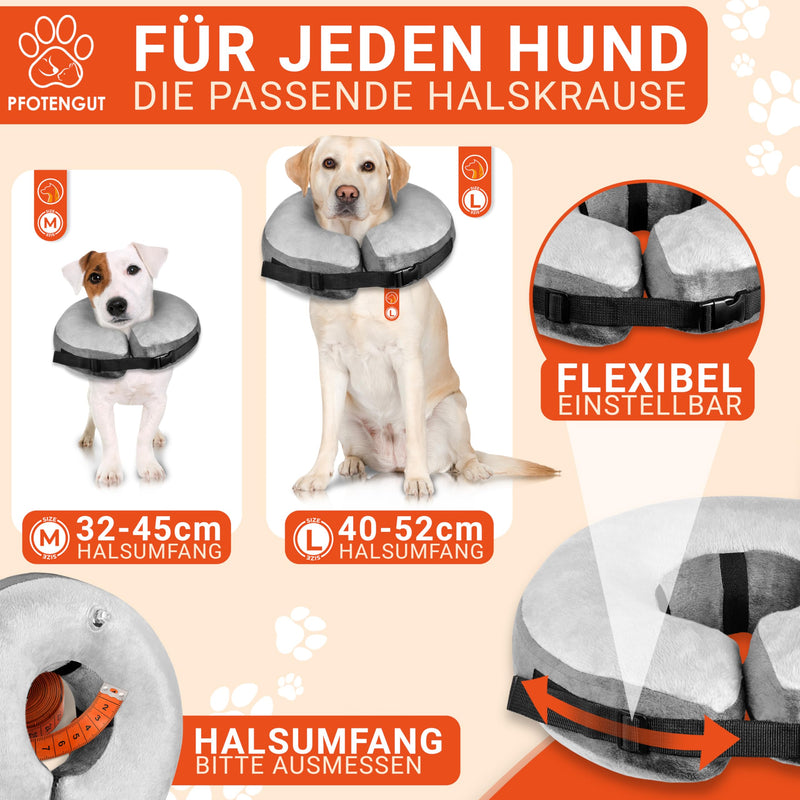 Inflatable Dog Collar with Air Pump - Improved Collar for Dogs & Cats [2023] - Premium Dog Collar - Protective Collar Dog - Leak Protection Dog M