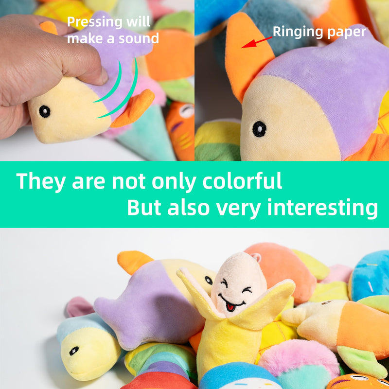 19 Pack Puppy Squeaky Dog Toys Set Plush Puppies,Cute Chew Pets Dog Toy with Squeakers for Small Dogs Playtime Puppy Toys（19pack） - PawsPlanet Australia