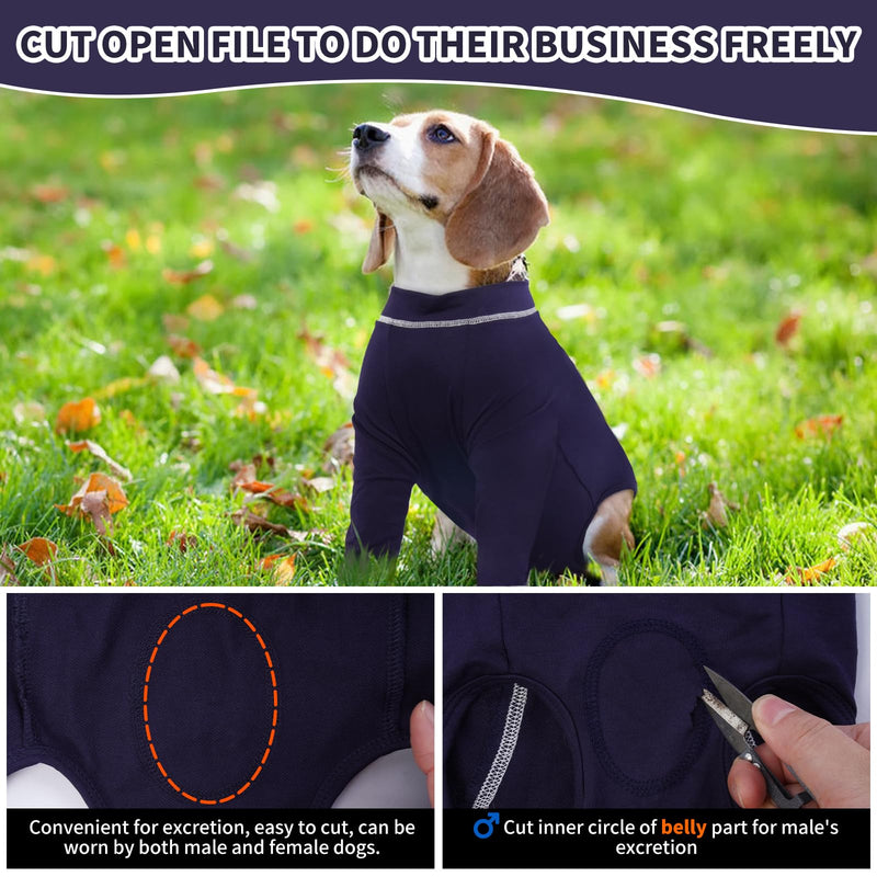 ROZKITCH Dog Surgery Recovery Sleeve for Front Legs, Anti-Lick Wound Protector with Zipper, Dog Elbow Brace for Joint Care, ACL/CCL Sprain, Arthritis, Post-Op Suit, Cone Collar Alternative Blue 2XL 2XL(Chest: 32.2"; Back:21.2") - PawsPlanet Australia