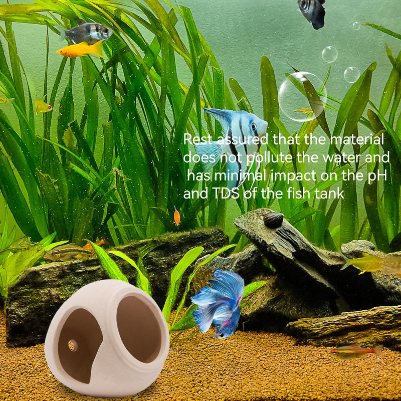 Saim Mini Ceramic Jar Fish Tank Decorations Betta Fish Tank Accessories for Shrimp Cichlid Hiding Breeding Small Fish Bowl Hide Decoration Betta Toys Hideout House 729# Mini:2.8x2.16in(WxH) - PawsPlanet Australia