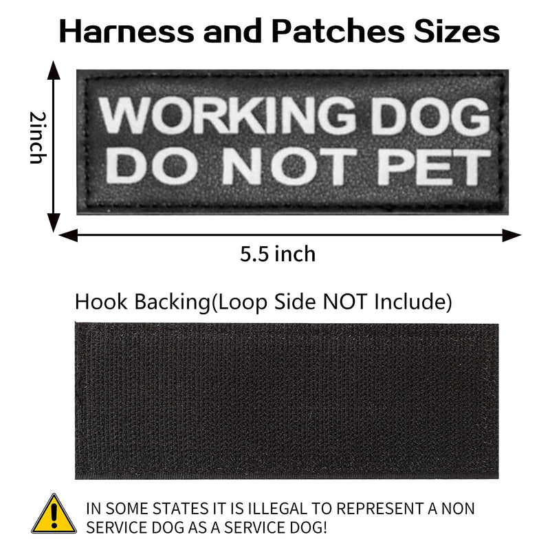 AUROTH Service Dog Vest Patches - 10 Pieces, Reflective and Removable Harness Patches for Training L-5.5X2.0” Series 1 - PawsPlanet Australia