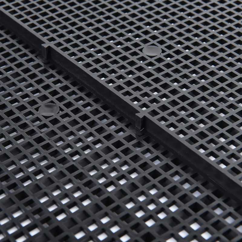 ALEGI Aquarium Grid Isolate Board Divider Fish Tank Bottom Black Filter Tray Plastic Crate (8pcs Black) 8pcs Black - PawsPlanet Australia
