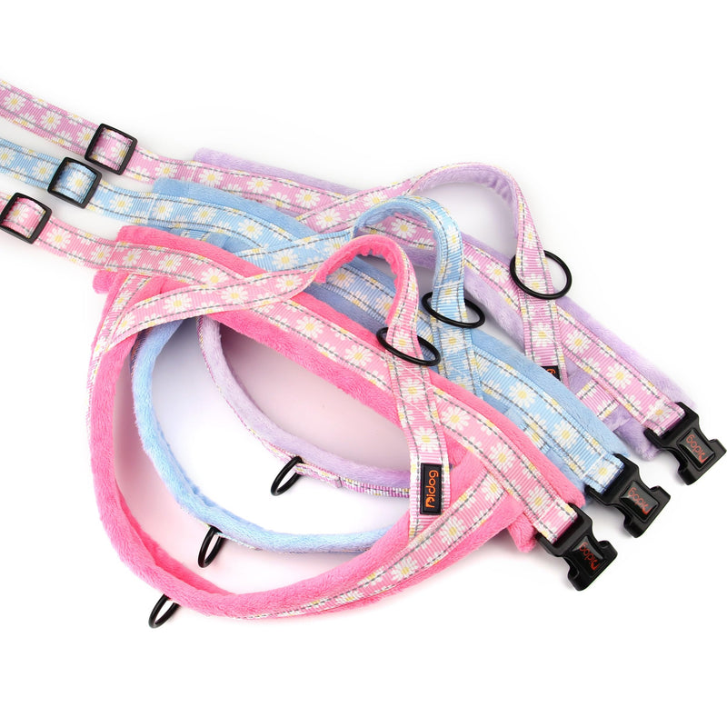 Didog No Pull Dog Harness with Soft Padded, Easy Walk Dog Harness with Quick Release Buckle, Adjustable & Reflective Pet Harness with Soft Padded for Medium Dogs (M:Chest 22-26", Pink) M:Chest 22-26", Fit 25-40 lbs