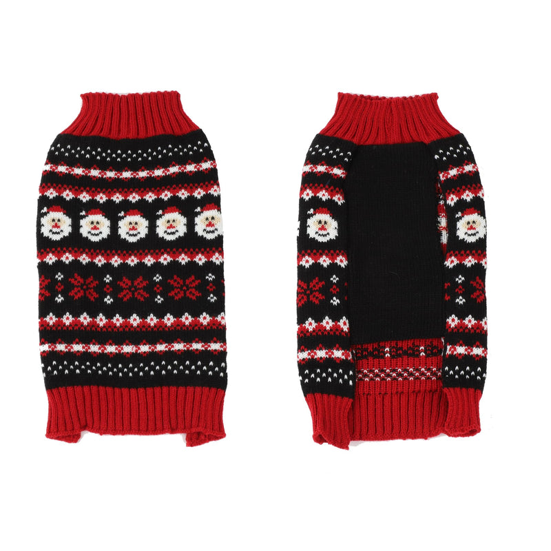 HAPEE Christmas Sweater for Large Dogs, Santa Pet Clothes, Xmas Accessories, Dog Apparel (P04-RedBlack Santa, XX-Large) P04-RedBlack Santa - PawsPlanet Australia
