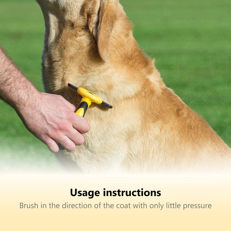Best Professional Deshedding Tool and Pet Grooming Brush – D-Shedz by Thunderpaws for Small, Medium and Large Breeds of Dogs and Cats with Short or Long Hair Yellow - PawsPlanet Australia