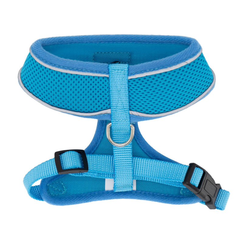 AIITLE Small Dog Harness, Triple-Layer Breathable Mesh, Adjustable Fit & Reflective Design, Choke-Free Over-The-Head Vest for Indoor/Outdoor Use, Perfect for Maltese, Chihuahua (S, Blue) S - PawsPlanet Australia