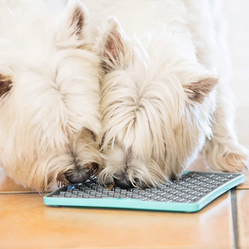 LickiMat Tuff, Heavy-Duty Buddy, Dog Slow Feeder Lick Mat, Boredom Anxiety Reducer; Perfect for Food, Treats, Yogurt, or Peanut Butter, Fun Alternative to a Slow Feed Dog Bowl, Turquoise