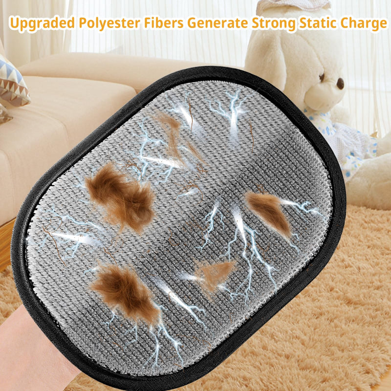 Upgraded Electrostatic Pet Hair Removal Glove - Reusable, Washable Mitt for Furniture, Carpet, Car Seat & Clothing - Efficient Cat & Dog Hair Remover - PawsPlanet Australia