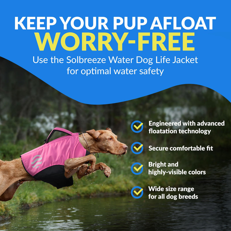 Waterproof Dog Life Jacket with Engineered Support System - High Visibility Dog Life Vest Made from Durable Oxford Fabric - Features Adjustable Velcro Straps & Advanced Safety Features (Medium) Medium Pink - PawsPlanet Australia