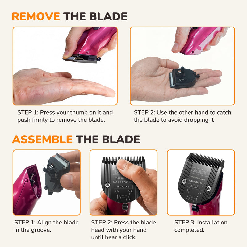 5-in-1 Ceramic Adjustable Dog Grooming Replacement Blades Compatible with Wahl Animal Clippers: Arco, Bravura, Chromado, Creativa, Figura, Motion 5-in-1 Ceramic