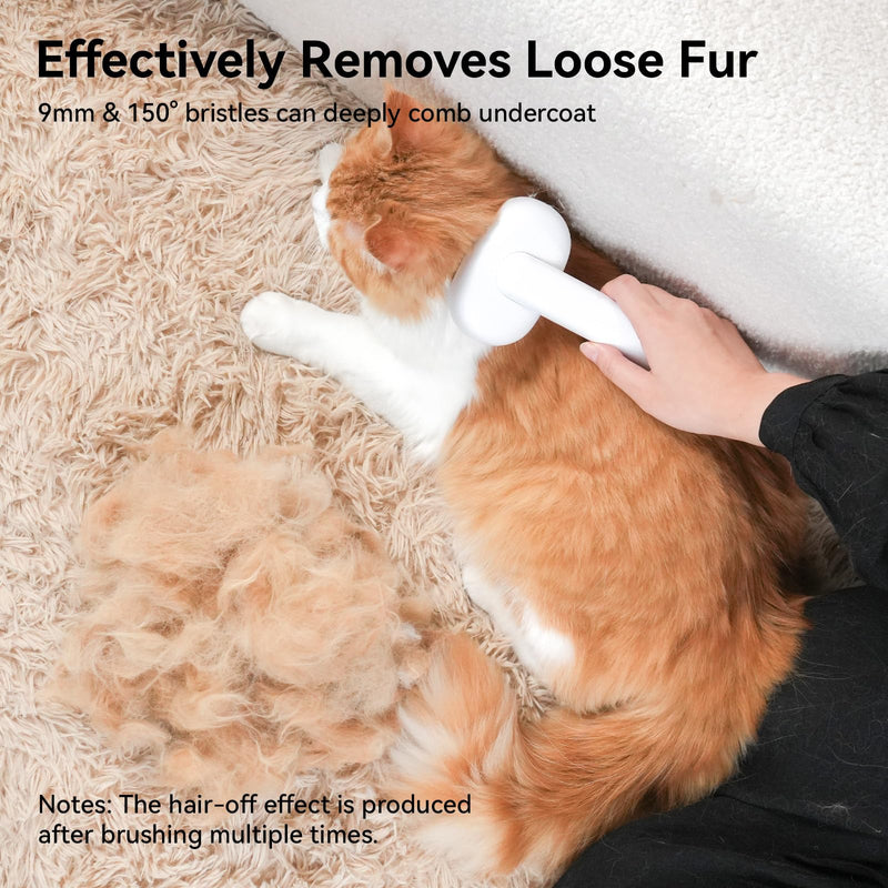 Aumuca Cat Brush for Shedding, Cat Brushes for Indoor Cats, Cat Brush for Long or Short Haired Cats, Cat Grooming Brush Cat Comb for Kitten Rabbit Massage Removes Loose Fur White - PawsPlanet Australia